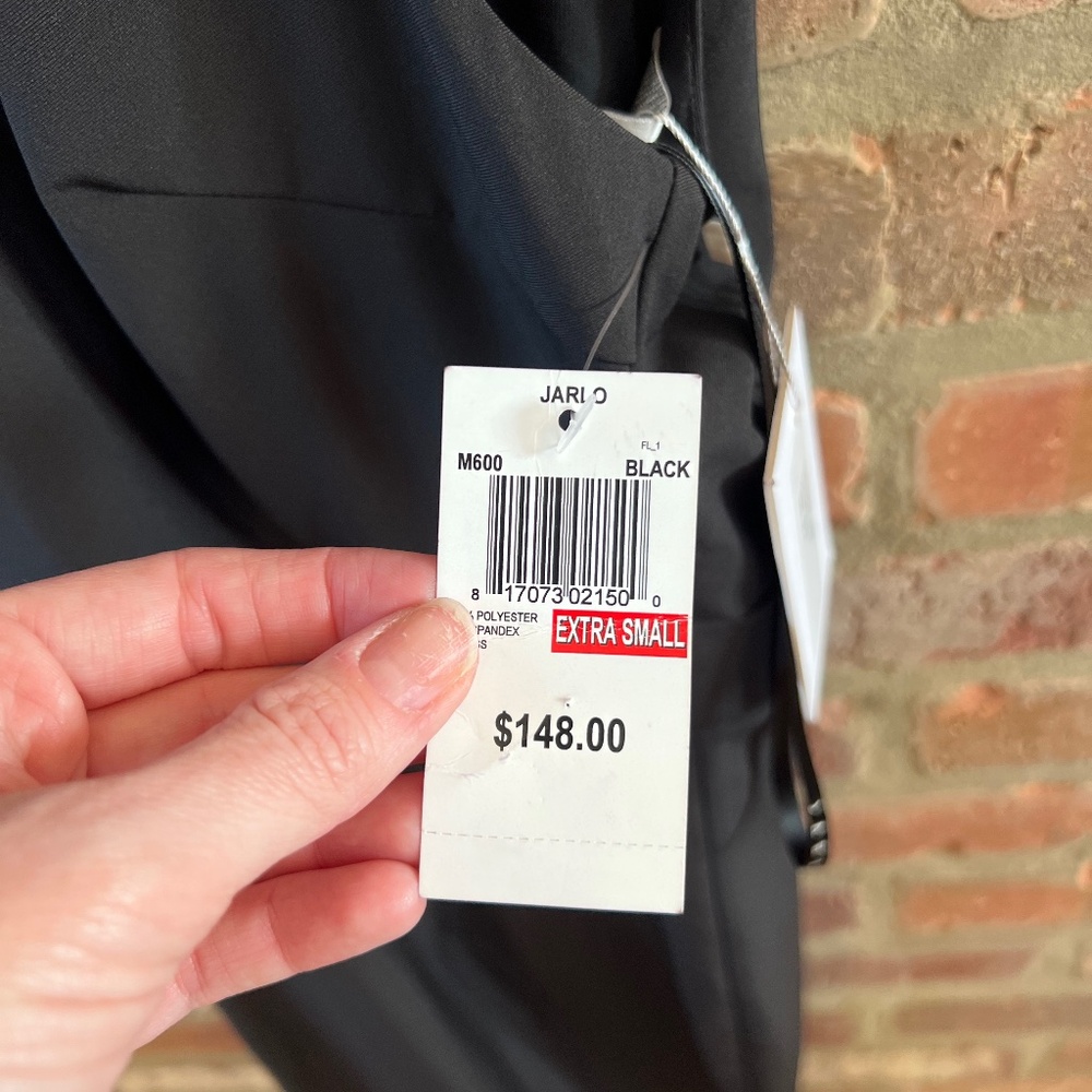 Black high low halter dress